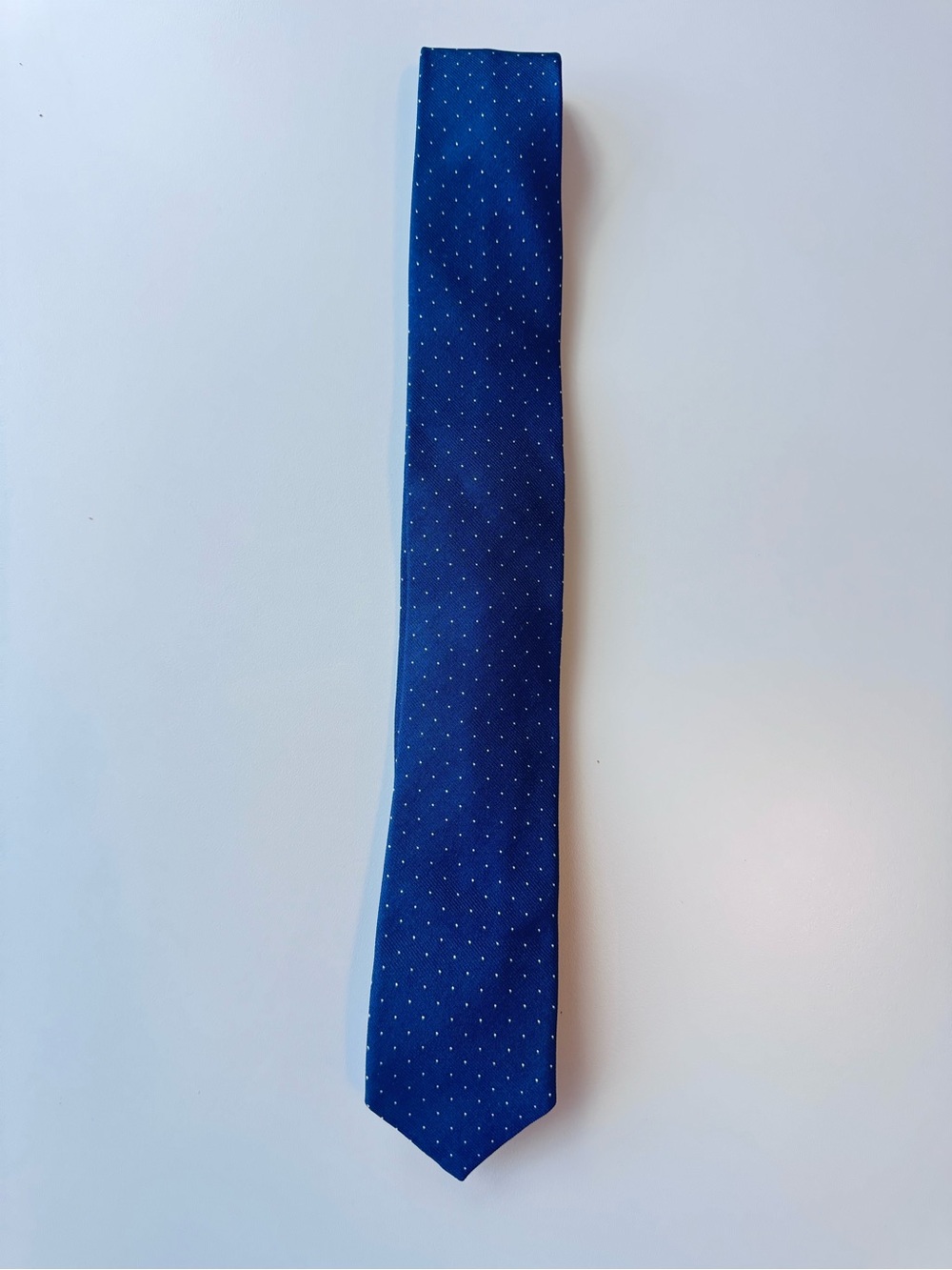 J. Crew Classic Navy Blue Microdot Men's Silk Tie